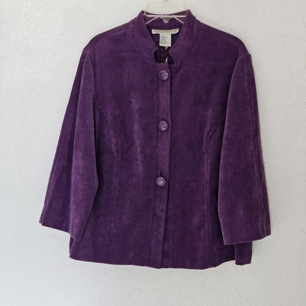 Beautiful Purple Jacket W/ 3/4 Sleeves